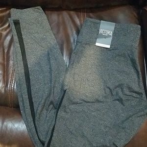 Victoria Secret Sport gray marl leggings w/mesh M